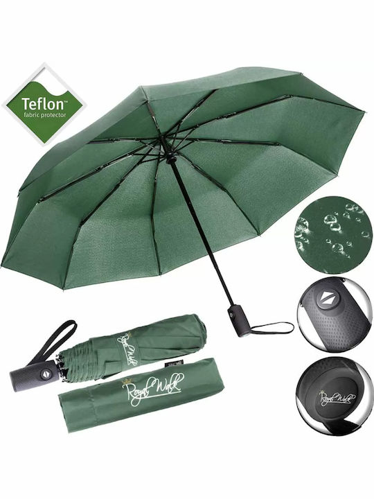 Royal Walk Rezistent la vânt Automat Umbrelă de ploaie Compact Verde