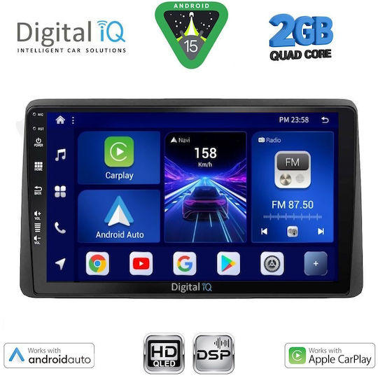 Digital IQ Ηχοσύστημα Αυτοκινήτου για Nissan Juke 2021 (Bluetooth/USB/WiFi/GPS/Apple-Carplay/Android-Auto) με Οθόνη Αφής 10"