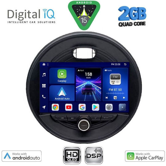 Digital IQ Ηχοσύστημα Αυτοκινήτου για Mini Cooper / Clubman / Roadster / Countryman 2014-2019 (Bluetooth/USB/WiFi/GPS/Apple-Carplay/Android-Auto) με Οθόνη Αφής 9"