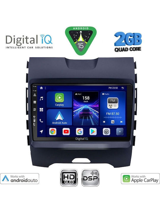 Digital IQ Car Audio System for Ford Edge 2015-2023 (Bluetooth/USB/WiFi/GPS/Apple-Carplay/Android-Auto) with Touch Screen 9"