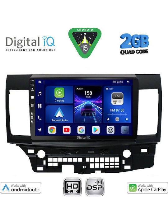 Digital IQ Car Audio System for Mitsubishi Lancer 2008-2017 (Bluetooth/USB/WiFi/GPS/Apple-Carplay/Android-Auto) with Touch Screen 10"