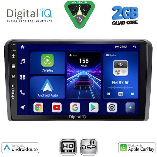 Digital IQ Car Audio System for Mitsubishi L200 2020 (Bluetooth/USB/WiFi/GPS/Apple-Carplay/Android-Auto) with Touch Screen 9"