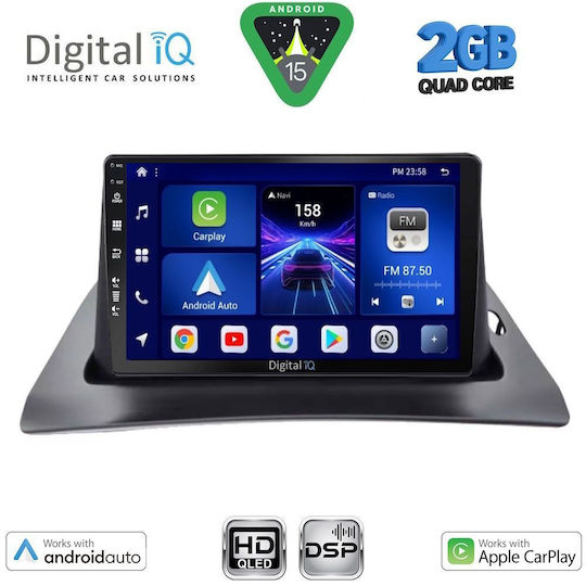 Digital IQ Ηχοσύστημα Αυτοκινήτου για Renault Kangoo 2010-2021 (Bluetooth/USB/WiFi/GPS/Apple-Carplay/Android-Auto) με Οθόνη Αφής 9"