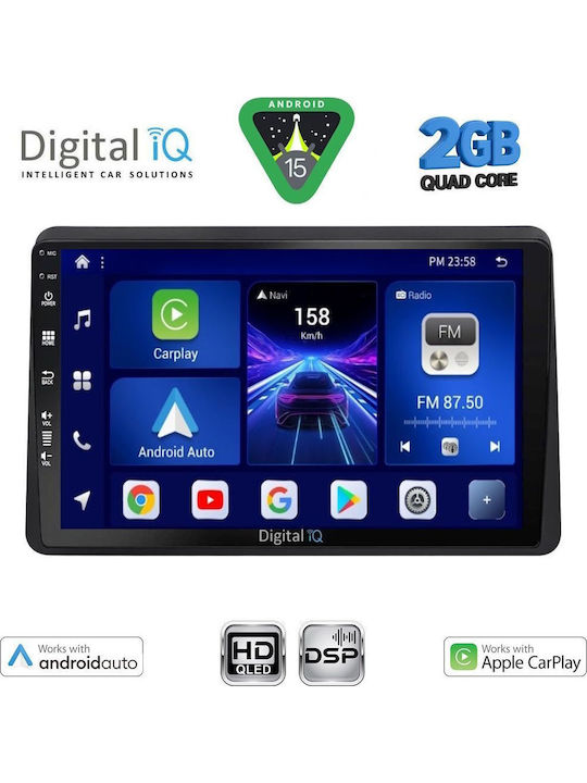 Digital IQ Автомобилна Аудио Система (Блутут/USB/WiFi/GPS/Apple-Carplay/Android-Auto) с Тъчскрийн 10"