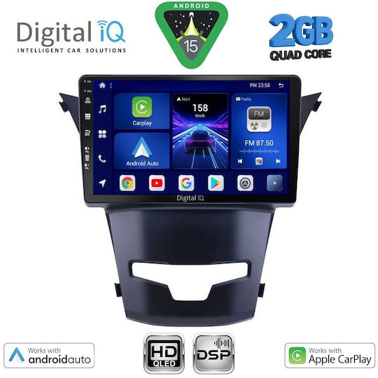 Digital IQ Ηχοσύστημα Αυτοκινήτου για Daewoo Korando Ssangyong Korando 2014-2019 (Bluetooth/USB/WiFi/GPS/Apple-Carplay/Android-Auto) με Οθόνη Αφής 9"