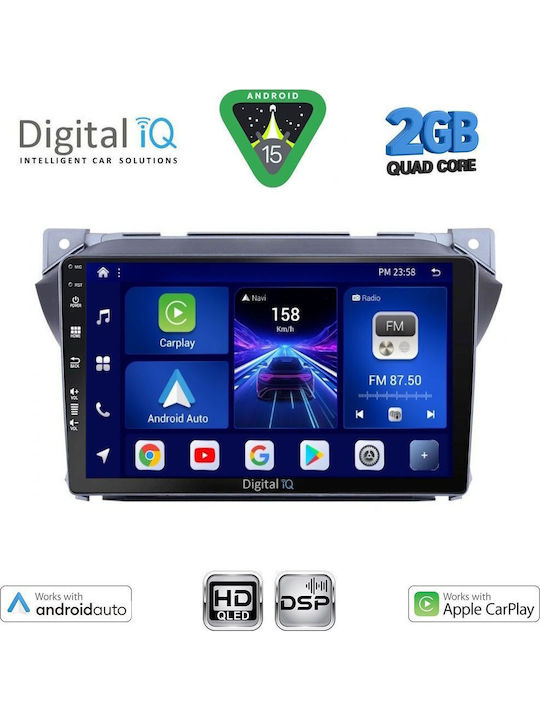 Digital IQ Auto-Audiosystem für Suzuki Hoch Nissan Pixo 2009-2014 (Bluetooth/USB/WiFi/GPS/Apple-Carplay/Android-Auto) mit Touchscreen 9"