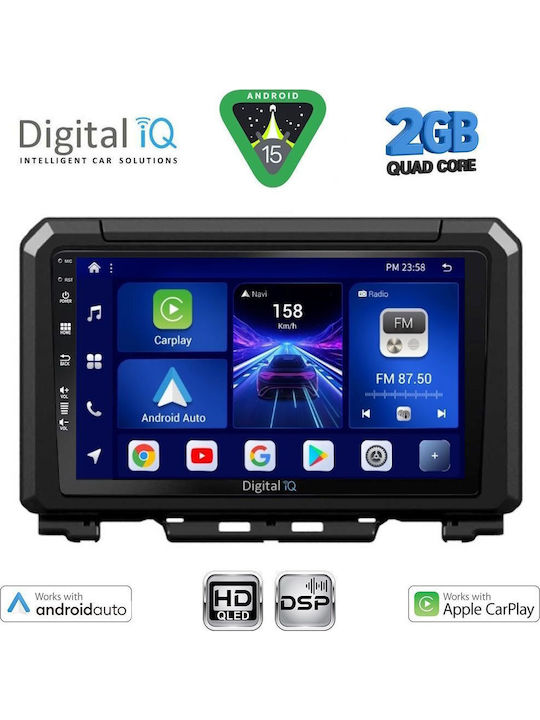 Digital IQ Car Audio System for Suzuki Jimny 2017 (Bluetooth/USB/WiFi/GPS/Apple-Carplay/Android-Auto) with Touch Screen 9"