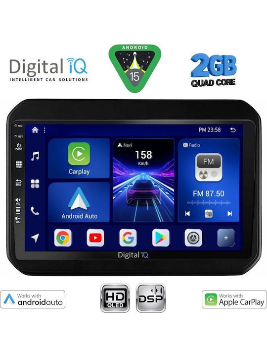 Digital IQ Car Audio System for Suzuki Ignis 2016 (Bluetooth/USB/WiFi/GPS/Apple-Carplay/Android-Auto) with Touch Screen 9"
