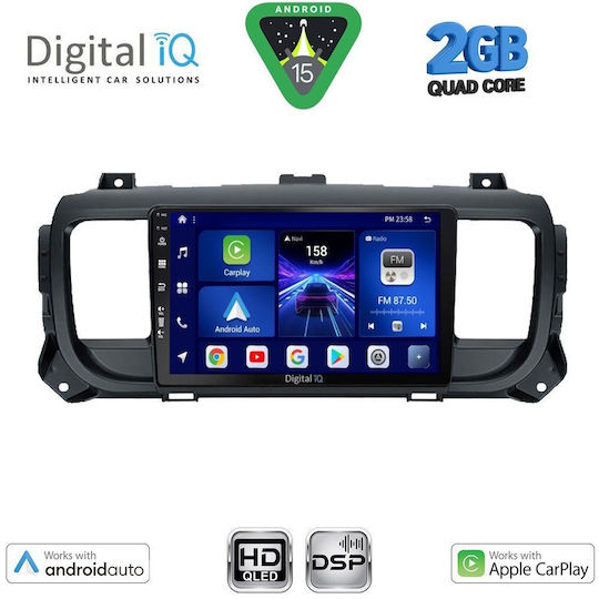 Digital IQ Car Audio System for Toyota Proace 2017 (Bluetooth/USB/WiFi/GPS/Apple-Carplay/Android-Auto) with Touch Screen 9"