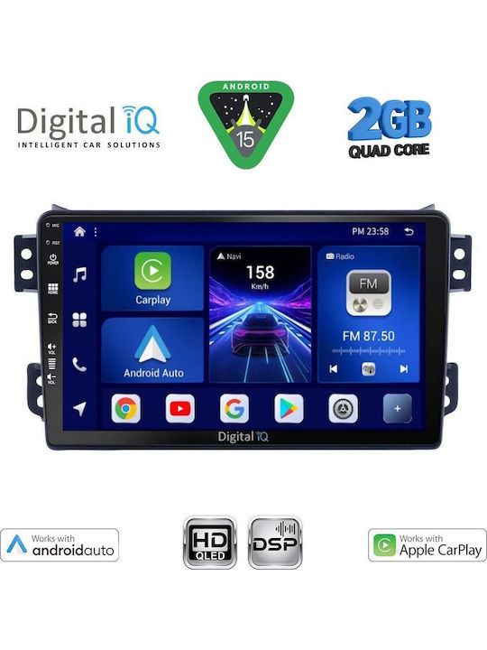 Digital IQ Car Audio System for Opel Agila Suzuki Splash 2008-2018 (Bluetooth/USB/WiFi/GPS/Apple-Carplay/Android-Auto) with Touch Screen 9"