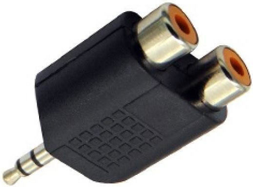 Converter 3.5mm / RCA male to 3.5mm / RCA female 10pcs 01.098.0037