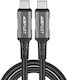 Acefast USB 4 Video Kabel USB-C Männlich - USB-C Schwarzes 1,2m C1-09