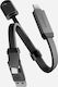 Energea Sheath Key 2-in-1 Cable Usb-c to Usb-c/Usb-a 480Mbps 60W 15cm Gunmetal Cbl-shthkey-gun015