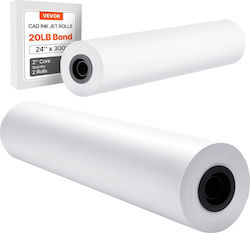 Vevor Χαρτί Ρολό 609.6mm x 91.4m 80gr/m²