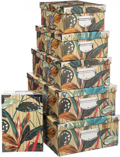 5Five Hârtie Cutie de Depozitare cu Capac Multicolor 48x33.5x16cm 6buc