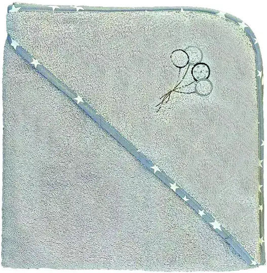 Makis Tselios Home Βρεφική Κάπα-Μπουρνούζι με Κουκούλα 75x75εκ.