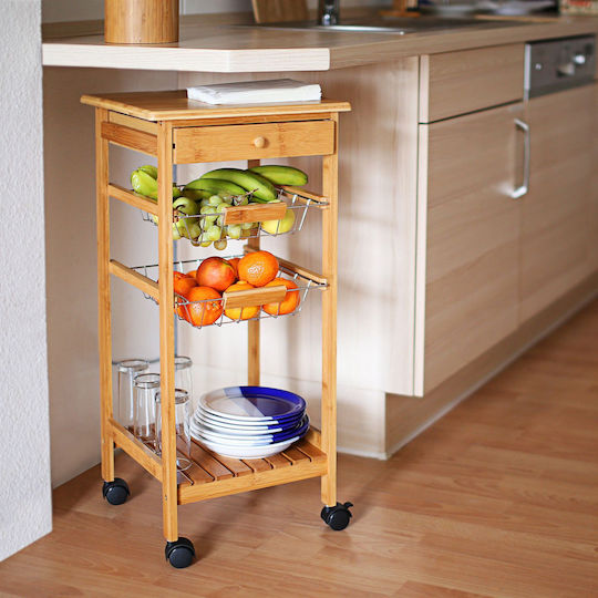 Relaxdays Rack de bucătărie Bej 37x37x80.5cm Relaxdays Rack de bucătărie Bej 37x37x80.5cm