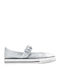 Kids Ballerinas Dainty Mary Jane with Adjustable Metal Clasp Gray
