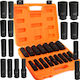 Nüsse Pneumatisch Sechskant mit Vierkant-Antrieb 1/2" Set 18Stück