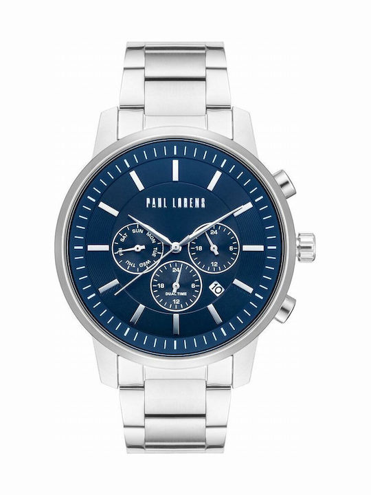 Paul Lorens Herrenuhr 46mm Batterie Silber