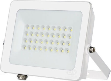 Lucas Στεγανός Προβολέας LED 30W Φυσικό Λευκό 4000K IP66