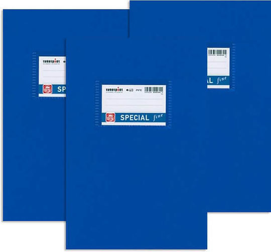 Fine Hefte Geregelt 40 Blätter Blau 3Stück