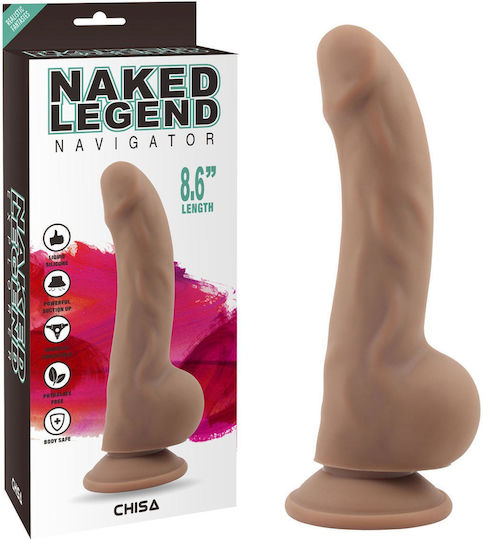 Chisa Novelties Glass Dildo With Suction Cup Brown 22cm