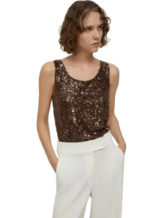 Γυναικεία Μπλούζα Αμάνικη Brown