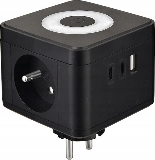 Viking Steckdosenleiste mit 1 USB-A und USB-C