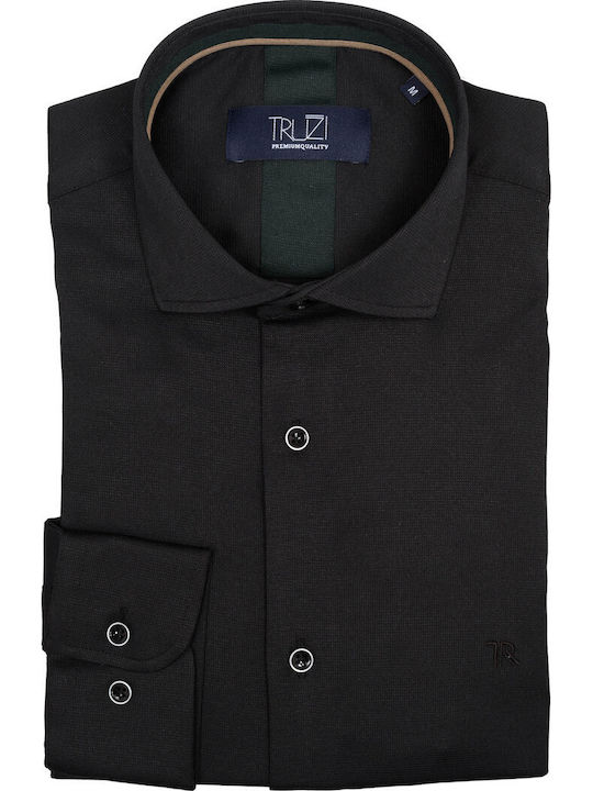 Truzi Baumwolle Hemd Black