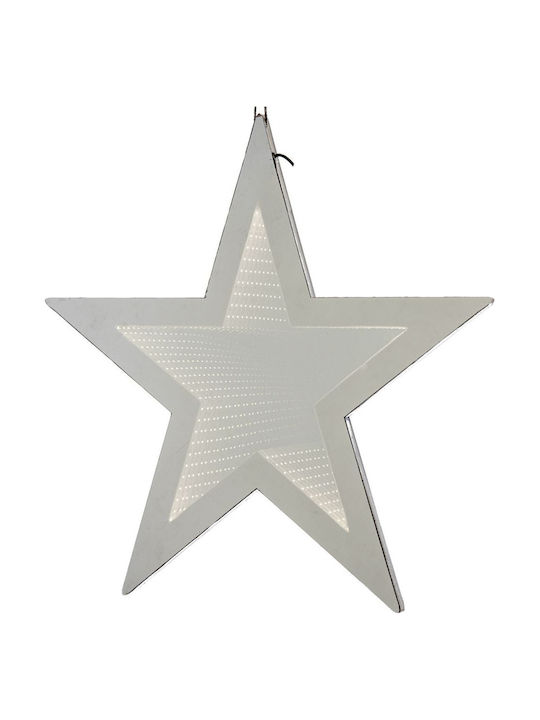 Iliadis Plastic Illuminated Christmas Decorative Hanging Star 3x3cm 2pcs