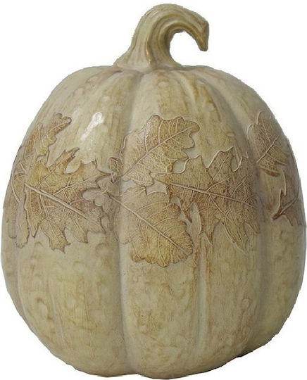 Decorative Tabletop Pumpkin Polyresin Beige Espiel 18x20cm Set 2 Pieces Material Polyresin Beige Espiel Vre207k2