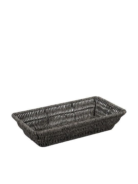 Espiel Set of Decorative Baskets Rattan Gray 32.5x17.5x6.5cm 4pcs
