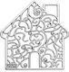 Metal Decorative House Rhinestone 6x6.5cm M2026...