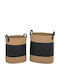 Iliadis Set of Decorative Baskets Fabric with Handles Gray 2pcs