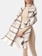 Knitted Scarf Fringes White White