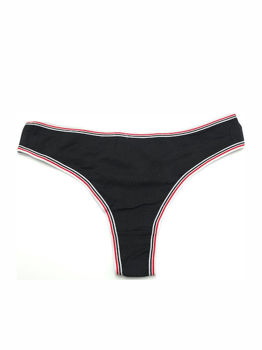 Topaki Topaki Damen-Slip Baumwolle Schwarz