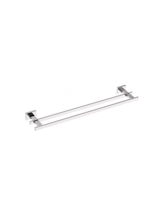 Gloria Style Calea ferată de Baie Simplă De Perete cu șuruburi ​55x12cm Argintiu