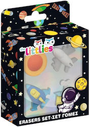 The Littlies Σετ Γόμες για Μολύβι 5τμχ Space