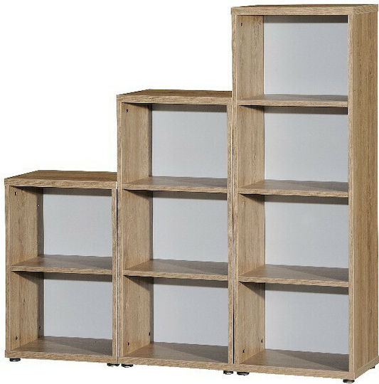 Bibliotheken Grau 3Stücke 42x30x123cm