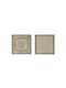 Artekko Διακοσμητικό Τοίχου Mosaic Μπεζ από Ξύλο 60x3x60cm 2τμχ