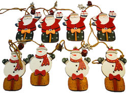 SP Souliotis Santa Claus Snowman Garland Snowy Red 2 Pieces