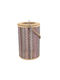 Espiel Tabletop Wooden Lantern Pink 20x30x30.5cm
