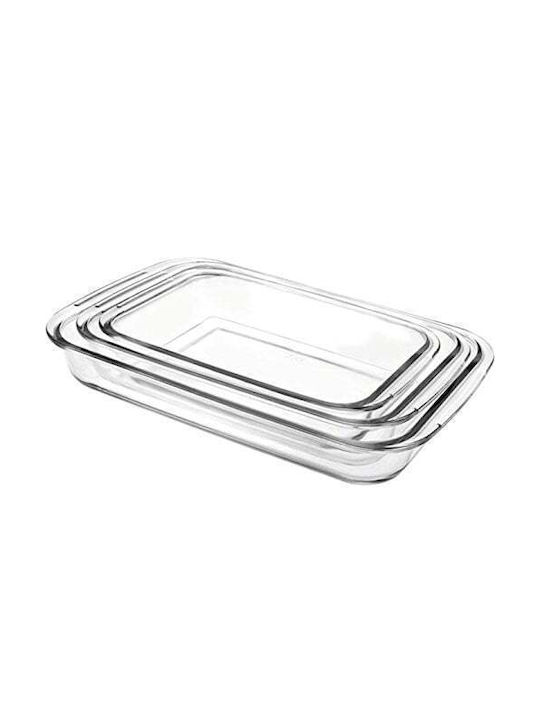 Ibili Ορθογώνιο Πυρίμαχο Σκεύος Γυάλινο 1600ml 3τμχ