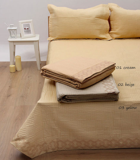 Sunshine Set Coverlet Queen Size Yellow 03 220x240cm 3pcs