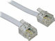 Flat Τηλεφωνικό Καλώδιο RJ11 6P4C 3m Γκρι (12-05029-3)