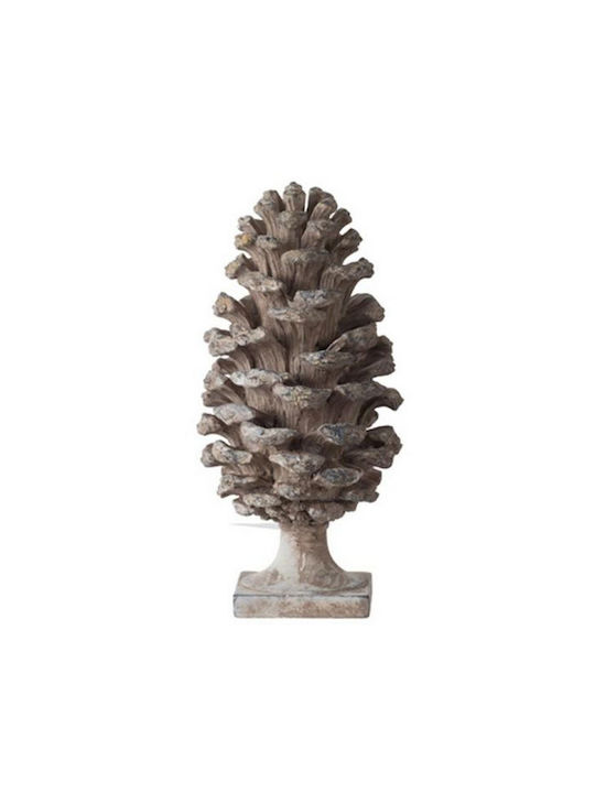 Decorative Sculpture Pine Cone Set 2 Pieces 77342 18x18x36cm Grey Artekko Resin