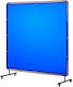 Vevor Welding Screen Welding Screen Frame Curtain 1.74 X 1.74 M Flame Resistant Vinyl Protective Screens Lockable Swivel Wheels UV Protection 6 Levels Laboratory Industrial Use Blue