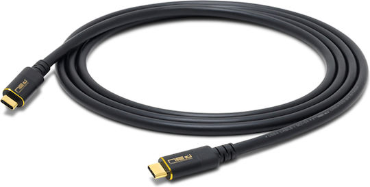 Oyaide USB 2.0 Cable USB-C male - USB-C 60W PD Χρυσό 1.8m PRD-000027570