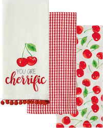 Kentia Fazzy Towel from 100% Cotton in Red Color 40x60cm